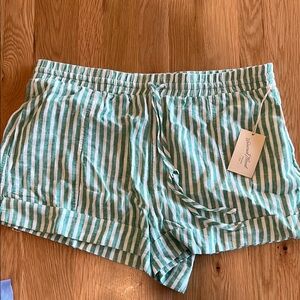 NWT Stripe Linen Shorts